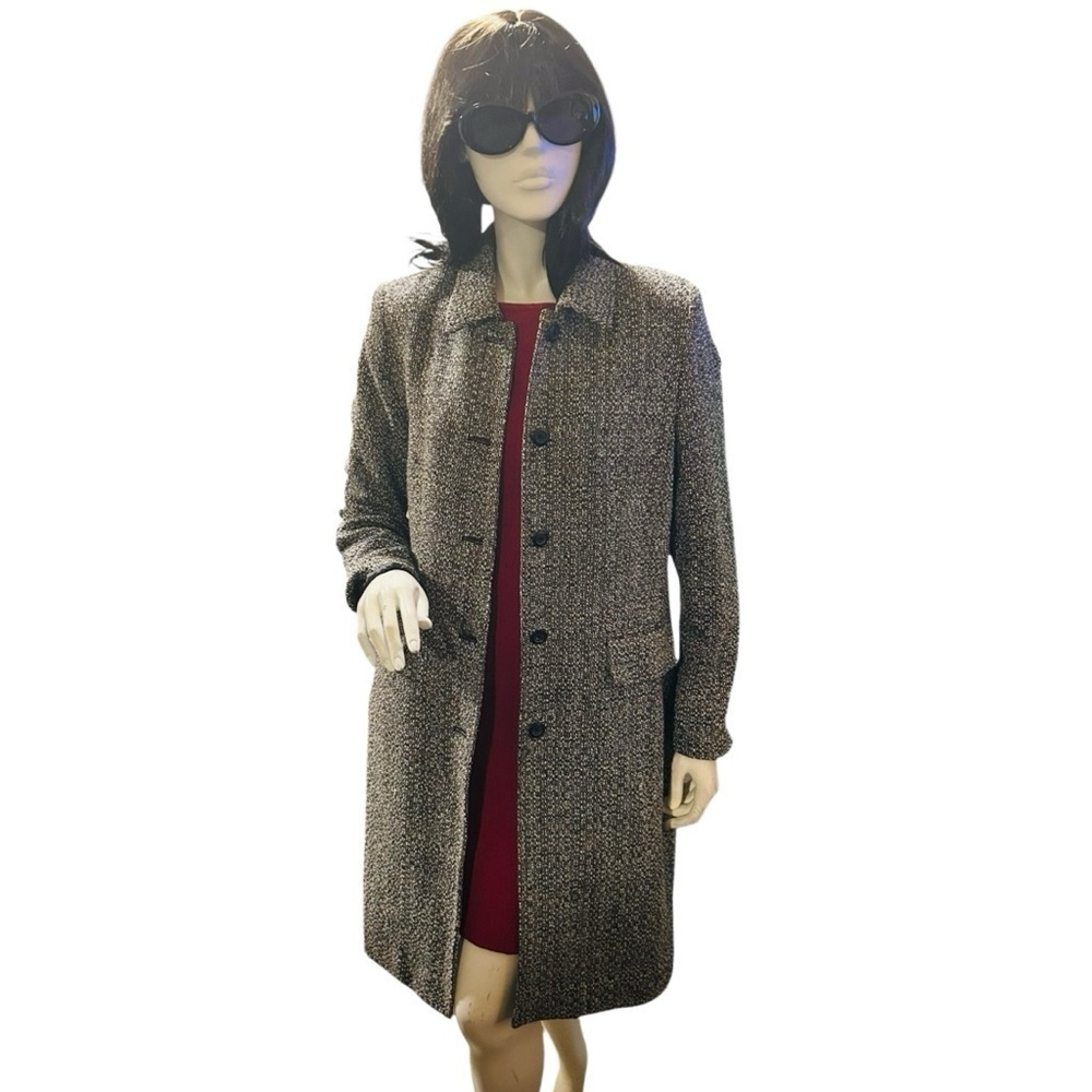 Apostrophe Black and White Coat Size 12 NWOT